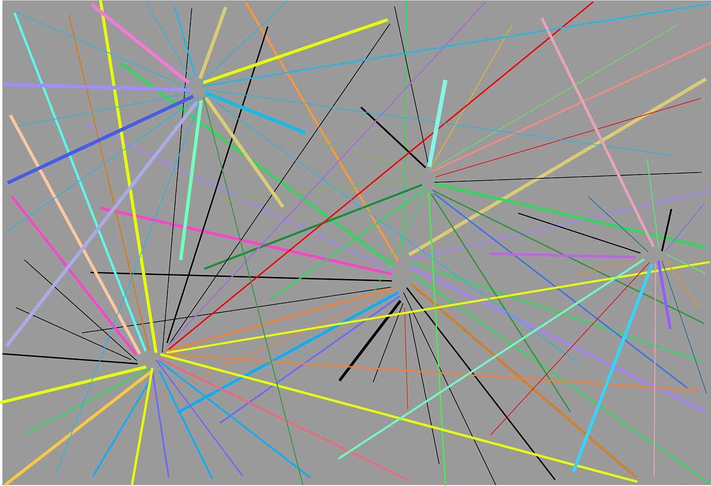 Dane Albert, Color Sticks #1, 2023
Enamel on aluminum (Concept) © Dane Albert, 48 x 72 in. (121.9 x 182.9 cm)
Series of colored lines and shapes in multiple configurations
DA.2023.sticks-001