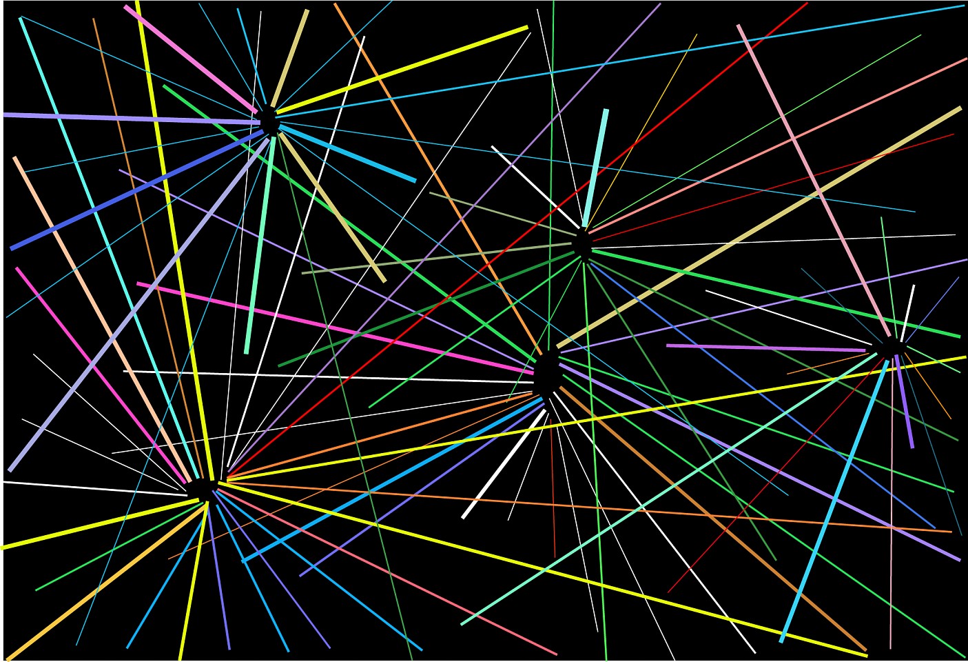 Dane Albert, Color Sticks #1 Night, 2023
Enamel on aluminum (Concept) © Dane Albert, 48 x 72 in. (121.9 x 182.9 cm)
Series of colored lines and shapes in multiple configurations
DA.2023.sticks-001-night