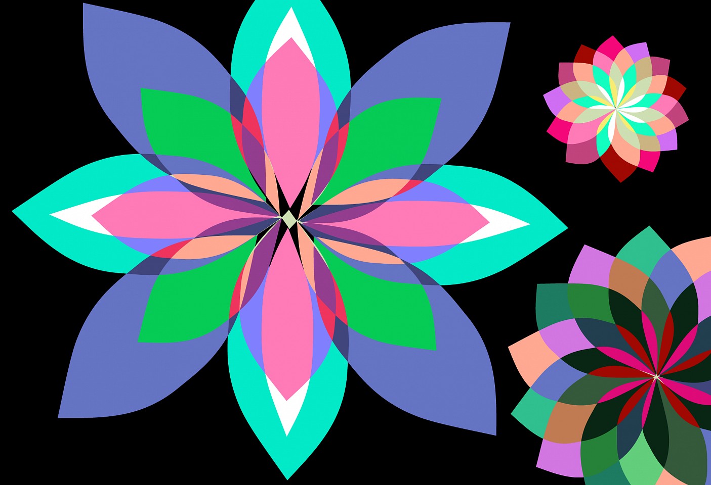 Dane Albert, Floral #5 Night, 2023
Enamel on aluminum (Concept) © Dane Albert, 48 x 72 in. (121.9 x 182.9 cm)
Series of colored lines and shapes in multiple configurations
DA.2023.floral-005-night