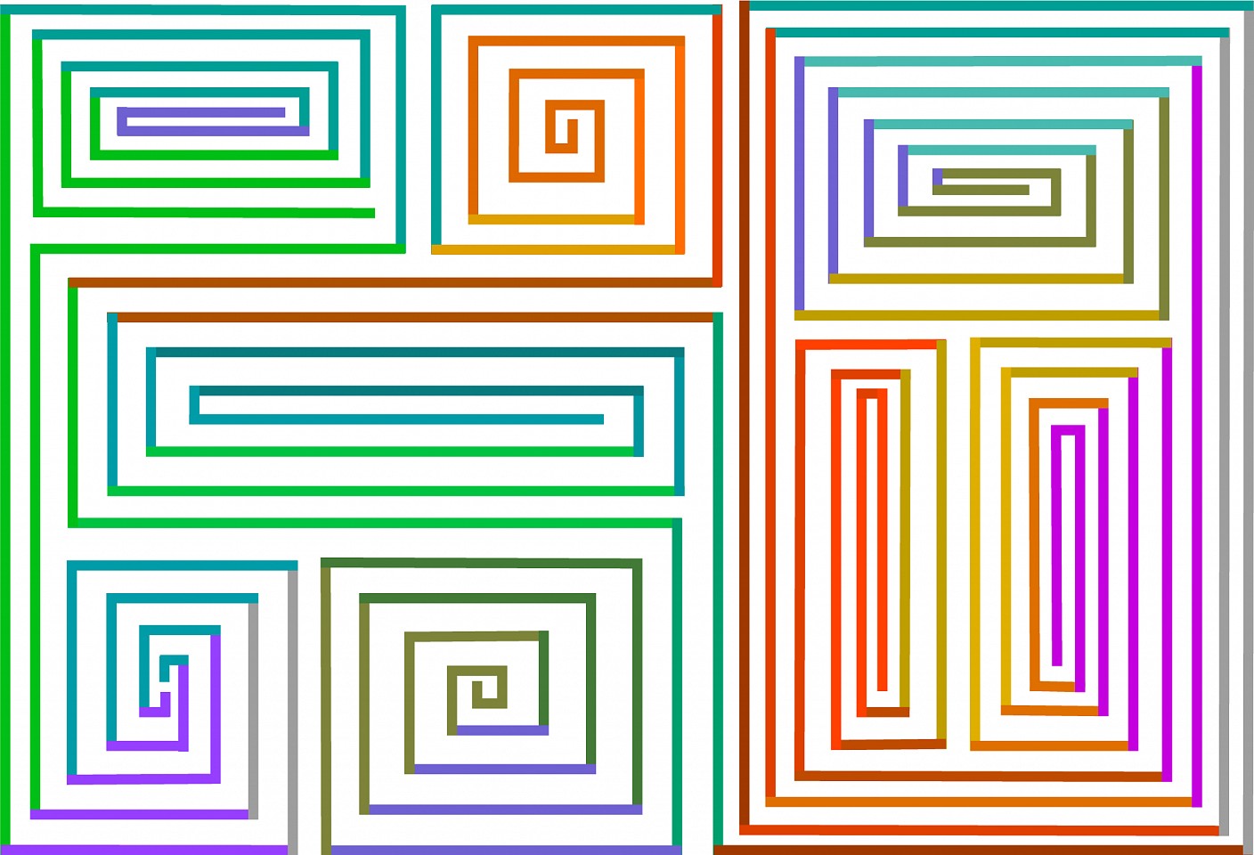 Dane Albert, Color Sticks #8, 2023
Enamel on aluminum (Concept) © Dane Albert, 48 x 72 in. (121.9 x 182.9 cm)
Series of colored lines and shapes in multiple configurations
DA.2023.sticks-008