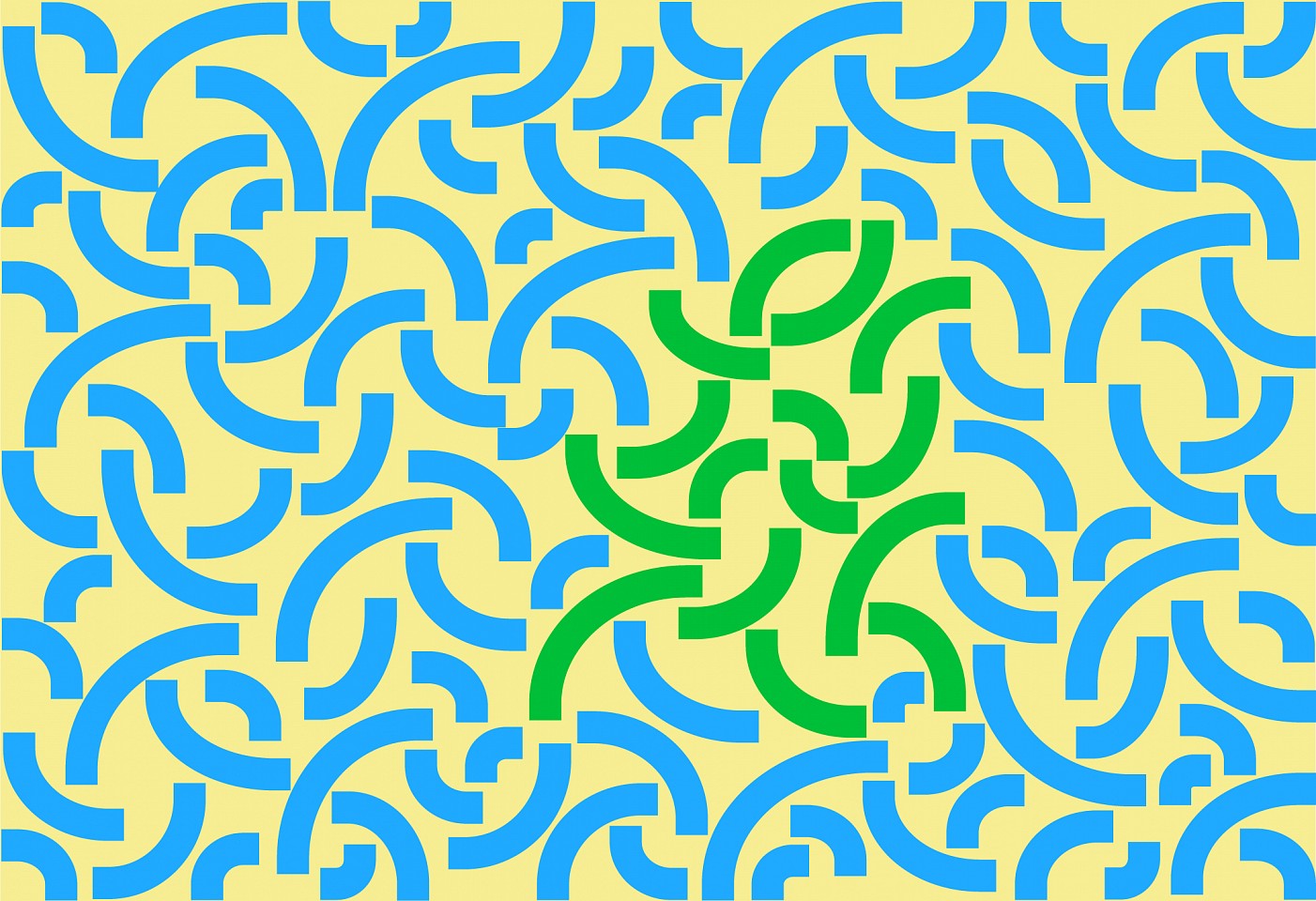 Dane Albert, Arcs #4 Gold, 2023
Enamel on aluminum (Concept) © Dane Albert, 48 x 72 in. (121.9 x 182.9 cm)
Series of colored lines and shapes in multiple configurations
DA.2023.arcs-004-gold