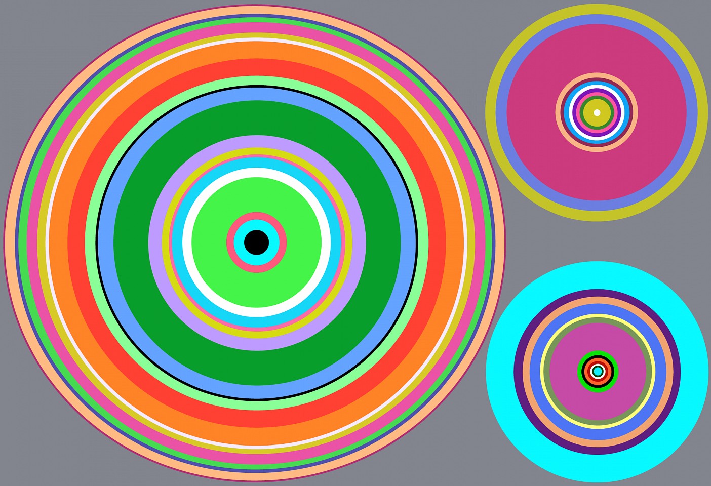 Dane Albert, Circles #26 Dusk, 2023
Enamel on aluminum (Concept) © Dane Albert, 48 x 72 in. (121.9 x 182.9 cm)
Series of colored lines and shapes in multiple configurations
DA.2023-026-dusk