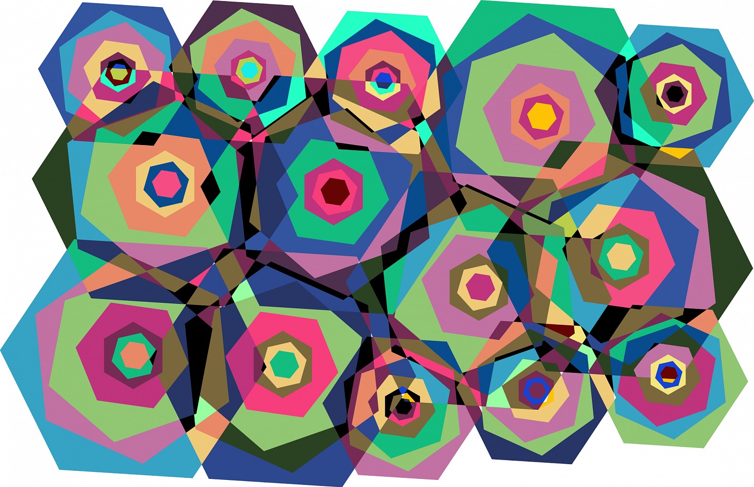 Dane Albert, Polygons #10, 2023
Enamel on aluminum (Concept) © Dane Albert, 48 x 72 in. (121.9 x 182.9 cm)
Series of colored lines and shapes in multiple configurations
DA.2023.polygon-010