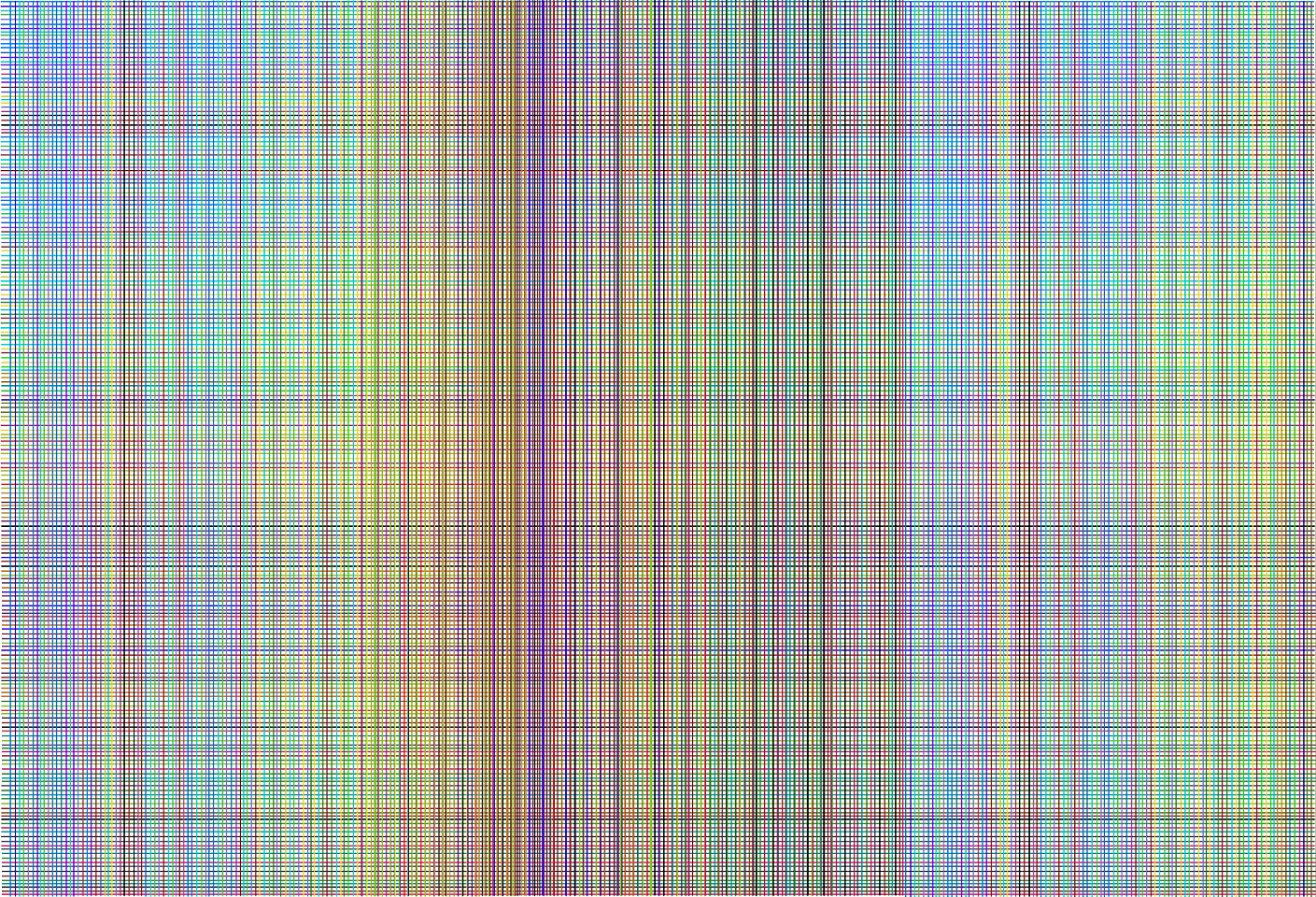Dane Albert, Color Sticks #14, 2023
Enamel on aluminum (Concept) © Dane Albert, 48 x 72 in. (121.9 x 182.9 cm)
Series of colored lines and shapes in multiple configurations
DA.2023.sticks-014