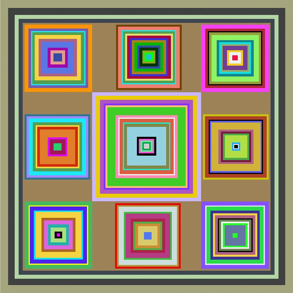 Dane Albert, Color Blocks #26, 2023
Enamel on aluminum (Concept) © Dane Albert, 48 x 60 in. (121.9 x 152.4 cm)
Series of colored blocks in multiple configurations
DA.cb-2023-026