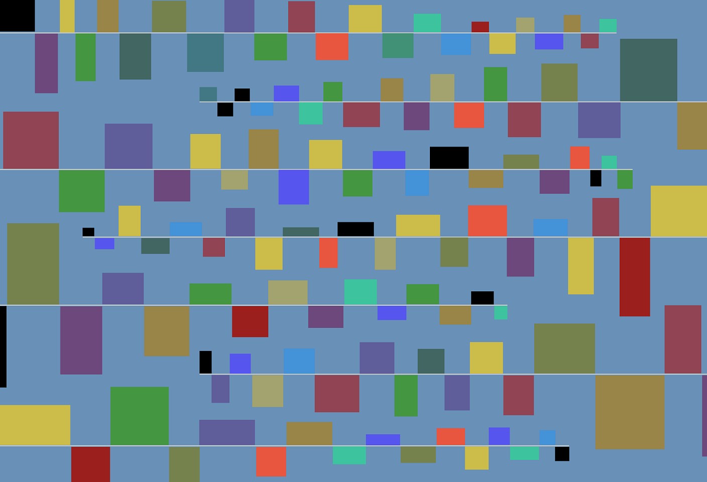 Dane Albert, Color Blocks #29 Night, 2023
Enamel on aluminum (Concept) © Dane Albert, 48 x 60 in. (121.9 x 152.4 cm)
Series of colored blocks in multiple configurations
DA.cb-2023-029-night