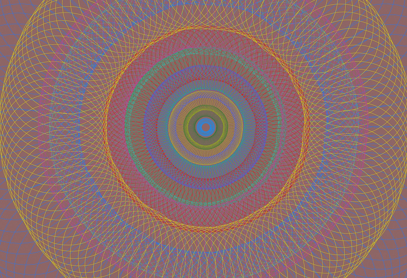 Dane Albert, Circles #36 Dusk, 2023
Enamel on aluminum (Concept) © Dane Albert, 48 x 72 in. (121.9 x 182.9 cm)
Series of colored lines and shapes in multiple configurations
DA.2023-036-dusk