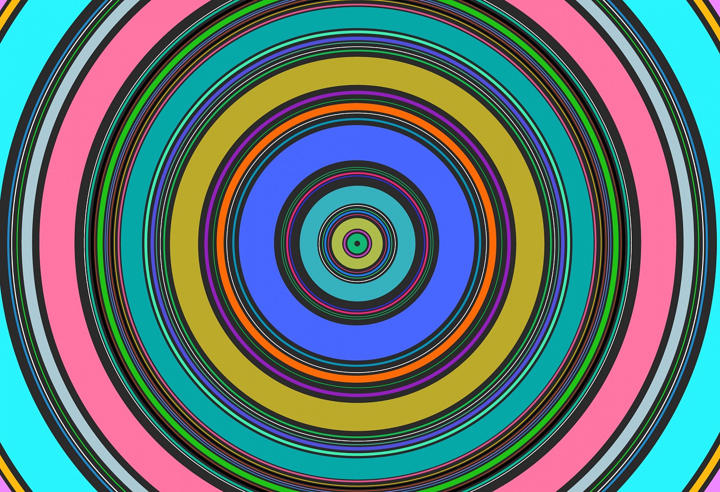 Dane Albert, Circles #37 Night, 2023
Enamel on aluminum (Concept) © Dane Albert, 48 x 72 in. (121.9 x 182.9 cm)
Series of colored lines and shapes in multiple configurations
DA.2023-037-night