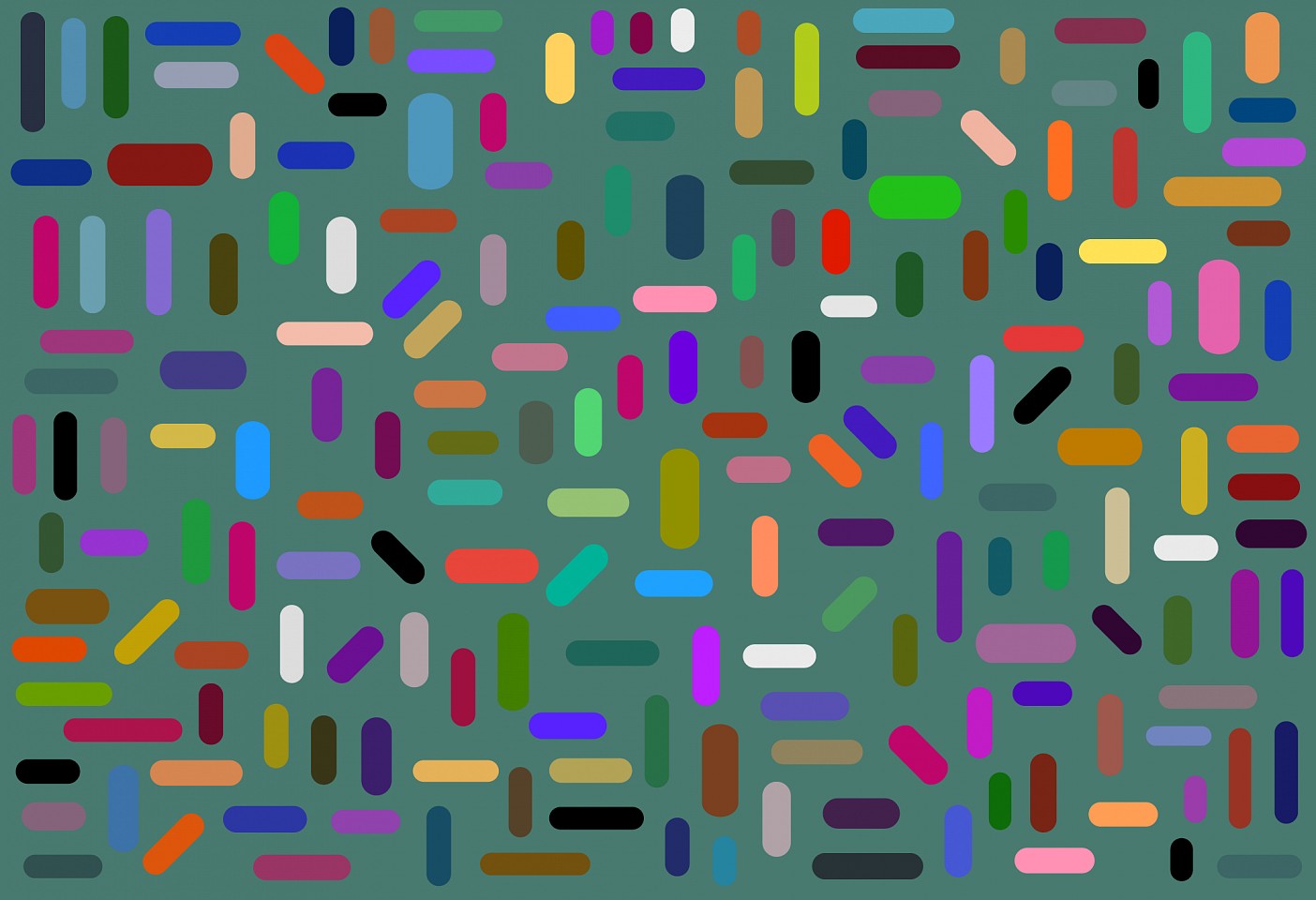 Dane Albert, Color Bars #19 Night, 2023
Enamel on aluminum (Concept) © Dane Albert, 48 x 72 in. (121.9 x 182.9 cm)
Series of colored lines and shapes in multiple configurations
DA.2023.bars-019-night