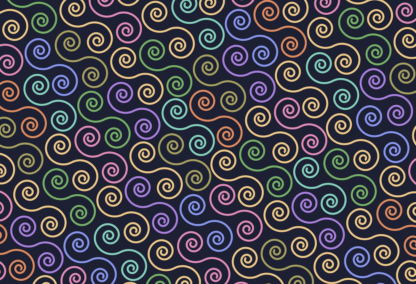 Dane Albert, Spirals #2 Night, 2024
Enamel on aluminum (Concept) © Dane Albert, 48 x 72 in. (121.9 x 182.9 cm)
Series of colored lines and shapes in multiple configurations
DA.2024.spirals-002-night