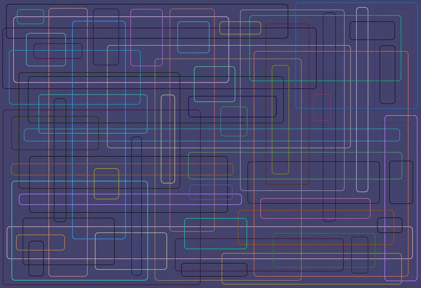 Dane Albert, Color Bars #42 Night Lines, 2024
Enamel on aluminum (Concept), 48 x 72 in. (121.9 x 182.9 cm)
Series of colored lines and shapes in multiple configurations
DA.2024.bars-042-night-lines