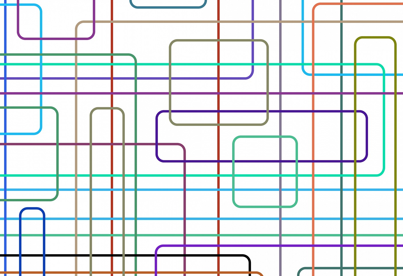 Dane Albert, Color Bars #43 Lines, 2024
Enamel on aluminum (Concept), 48 x 72 in. (121.9 x 182.9 cm)
Series of colored lines and shapes in multiple configurations
DA.2024.bars-043-lines