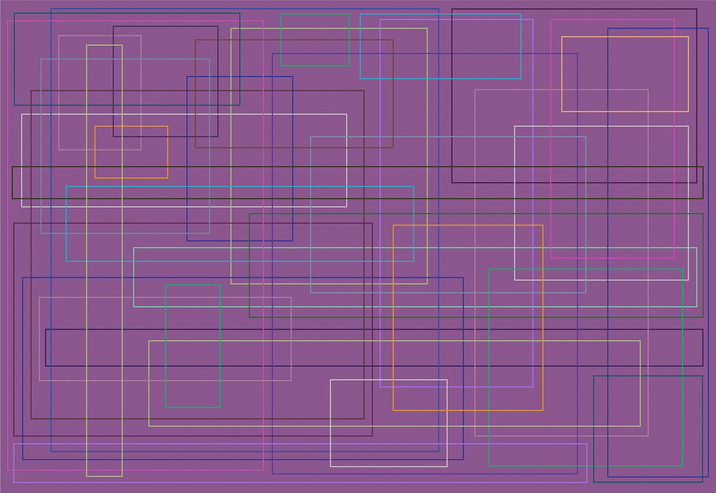 Dane Albert, Color Blocks #70 Dusk Lines, 2024
Enamel on aluminum (Concept), 48 x 72 in. (121.9 x 182.9 cm)
Series of colored blocks in multiple configurations
DA.cb-2024-070-dusk-lines