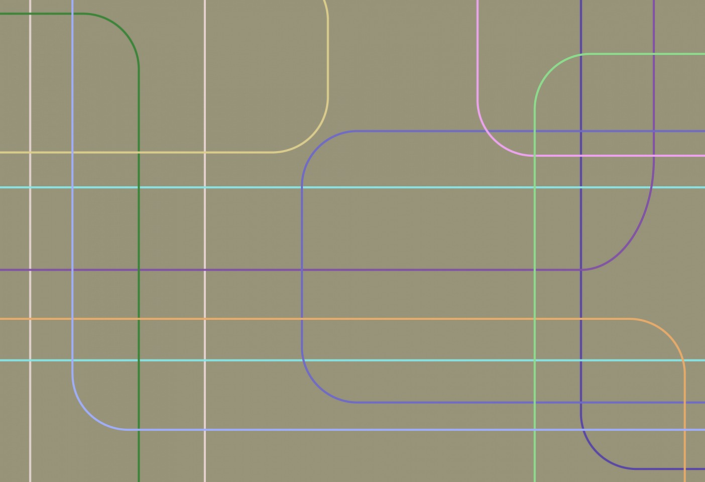 Dane Albert, Color Bars #47 Dusk Lines, 2024
Enamel on aluminum (Concept), 48 x 72 in. (121.9 x 182.9 cm)
Series of colored lines and shapes in multiple configurations
DA.2024.bars-047-dusk-lines