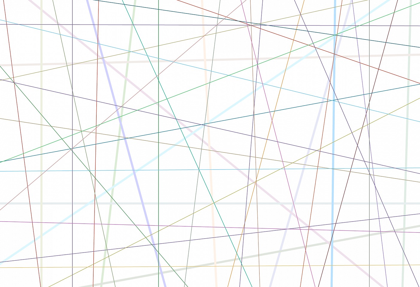 Dane Albert, Color Sticks #60, 2024
Enamel on aluminum (Concept), 48 x 72 in. (121.9 x 182.9 cm)
Series of colored lines and shapes in multiple configurations
DA.2024.sticks-060