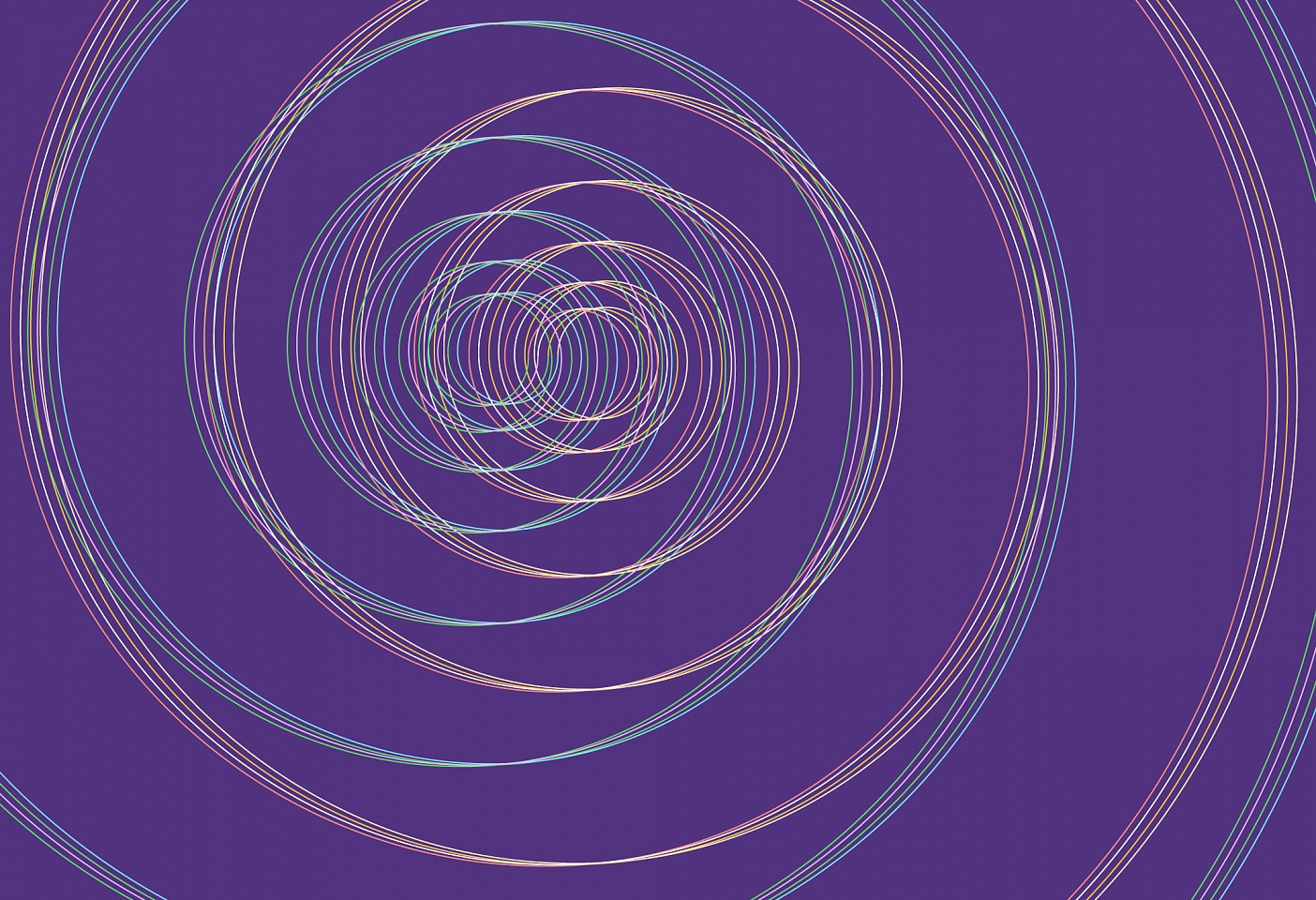 Dane Albert, Spirals #4 Night, 2024
Enamel on aluminum (Concept), 48 x 72 in. (121.9 x 182.9 cm)
Series of colored lines and shapes in multiple configurations
DA.2024.spirals-004-night