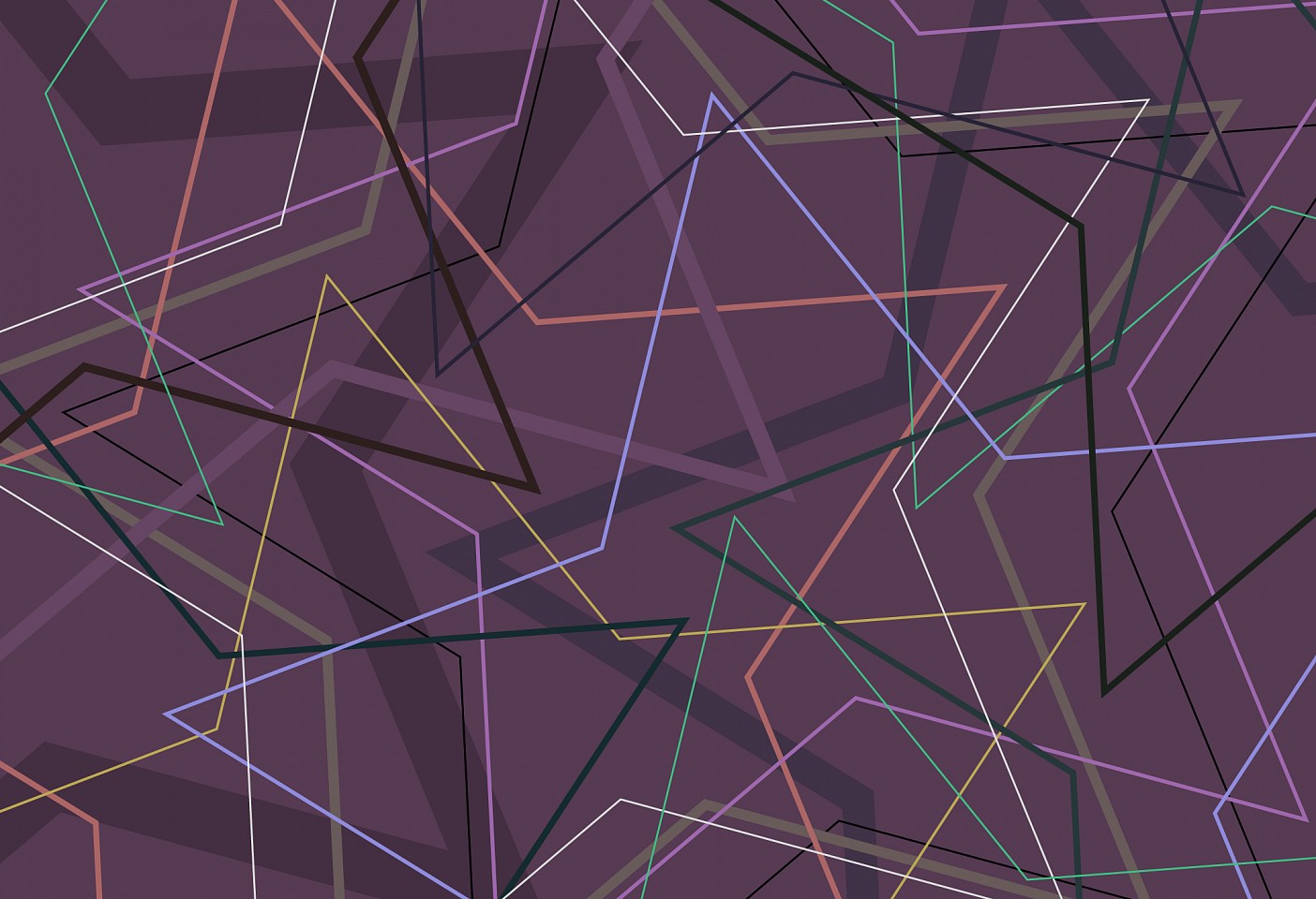 Dane Albert, Color Stars #13 Night Lines, 2024
Enamel on aluminum (Concept), 48 x 72 in. (121.9 x 182.9 cm)
Series of colored lines and shapes in multiple configurations
DA.2024.stars-013-night-lines