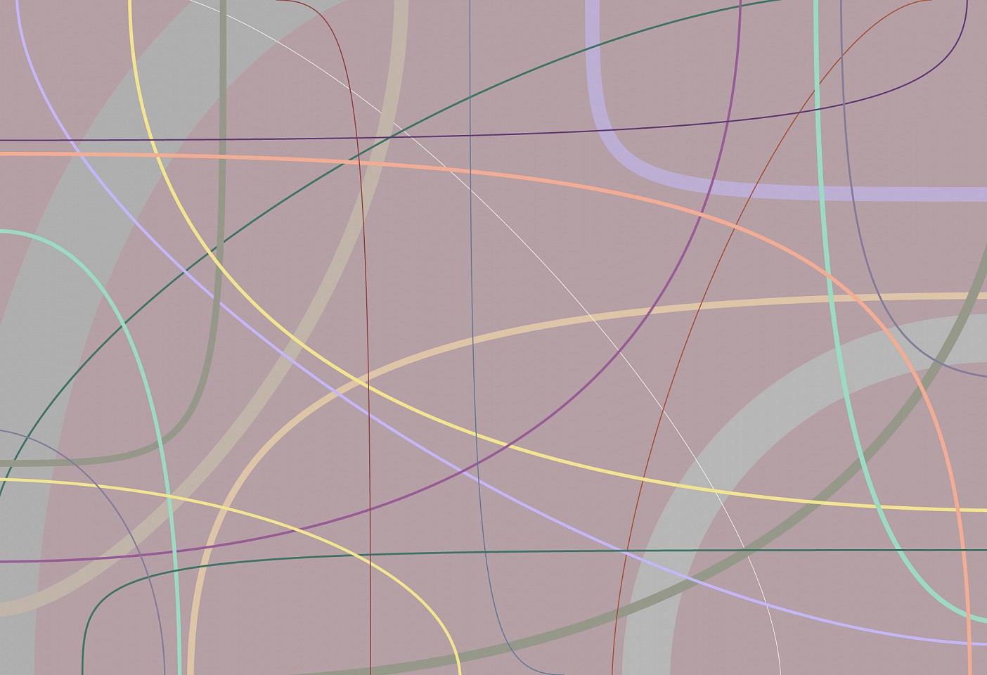 Dane Albert, Arcs #25 Dusk, 2024
Enamel on aluminum (Concept), 48 x 72 in. (121.9 x 182.9 cm)
Series of colored lines and shapes in multiple configurations
DA.2024.arcs-025-dusk